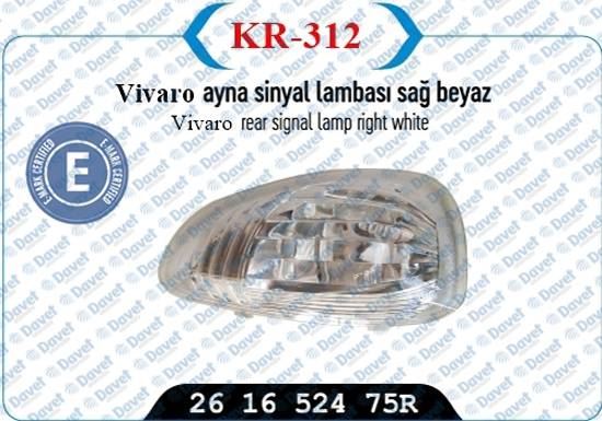 KAYA KR-312 Ayna Sinyal Lambasi Sol Master Iii {Beyaz} {E-Markli}